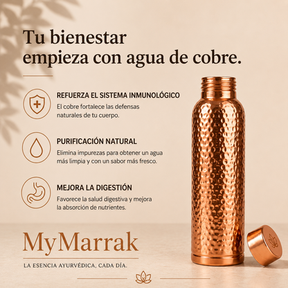 Botella de Cobre – MyMarrak™ | Agua Purificada de Forma Natural, Sin Plástico